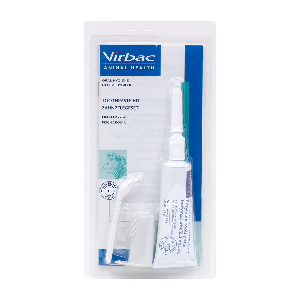 Zahnpflegeset fr Katzen mit Fischaroma von Virbac